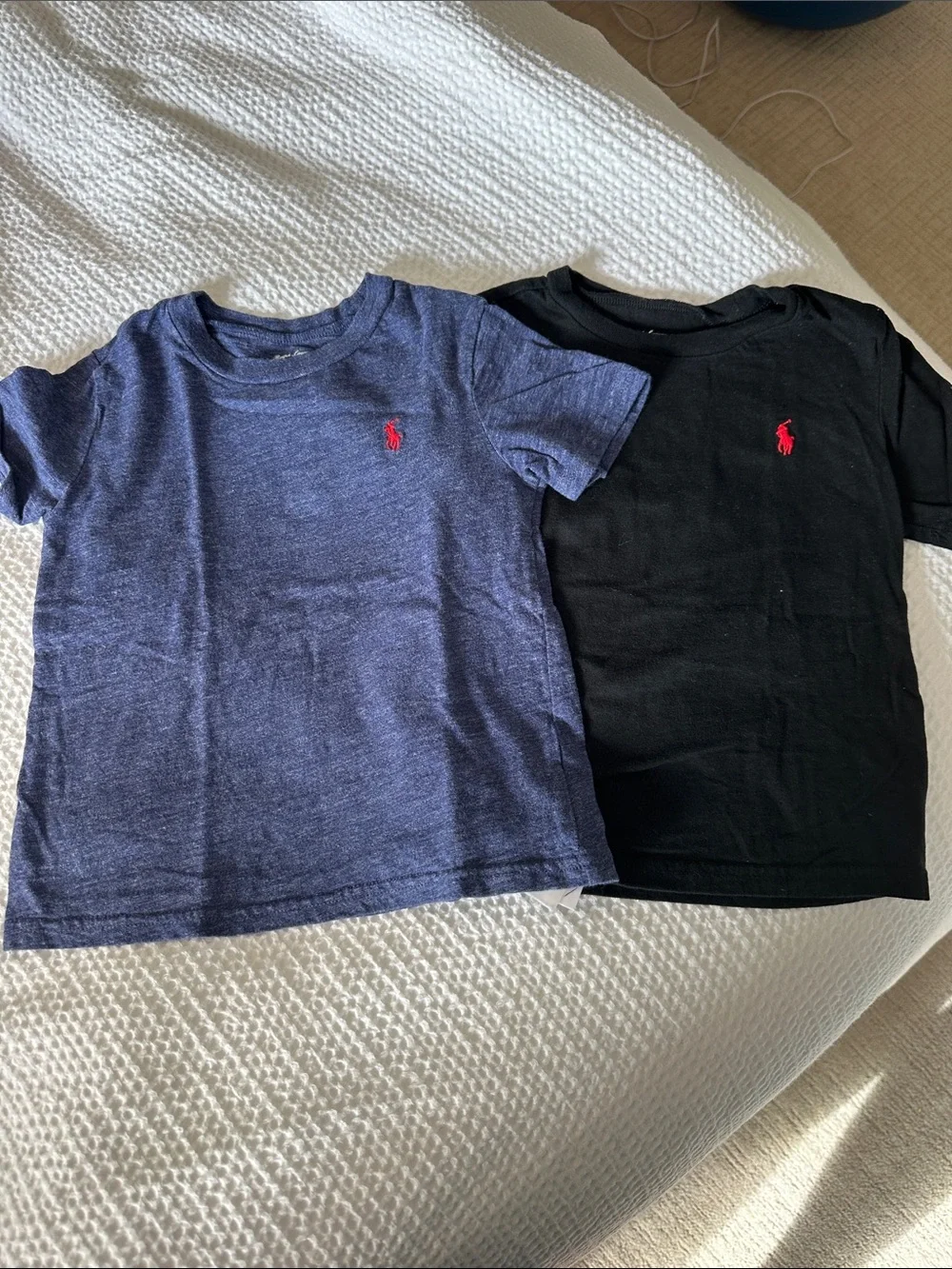 Ralph Lauren Kids Short Sleeve Tee in Navy & Black with Red Pony